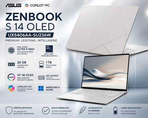 Asus zenbook s14 - asus, oled