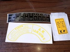 set 3 decal ALFA ROMEO  1960s/1970s ( scatola fusibili , filtro + olio )