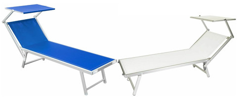 Lettino alluminio prendisole - alluminio,