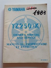 Yamaha YZ 250 (K) 24Y 1983 manuale uso - officina originale