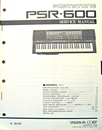 Yamaha psr 600 portatone - yamaha,