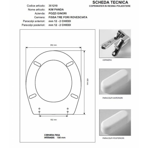 Copriwater pozzi ginori kim - pozzi,