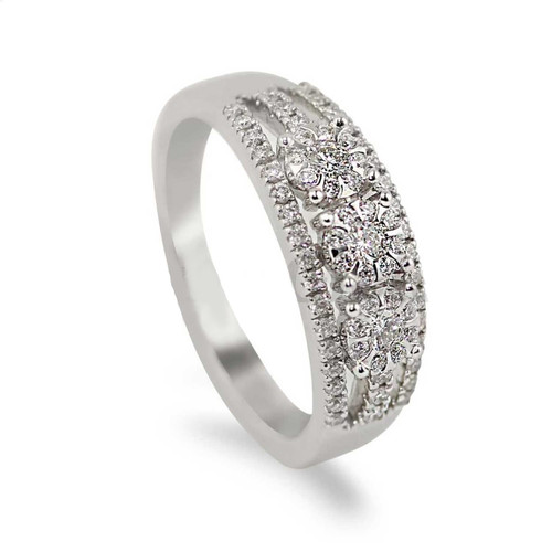 Anello trilogy ct - 0.46, oro