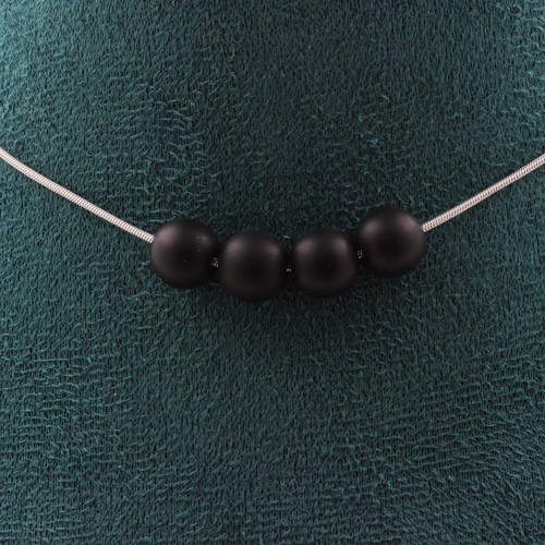 Collana perle onice nero - collana,