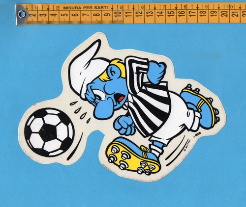 Adesivo sticker puffo con - (1),