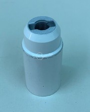 PORTA LAMPADINA IN PLASTICA COLORE BIANCO LUNGHEZZA 5,5CM DIAM 2,5CM FERRAMENTA 