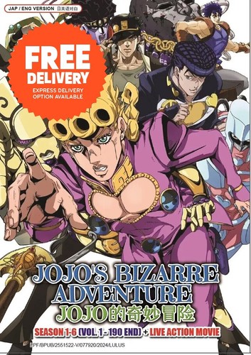 Dvd anime jojo bizarre - anime, jojo's