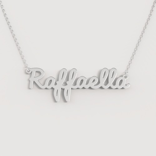 Collana nome donna acciaio - collana,