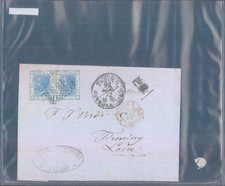 ITALIA 1872 copertina da Torino alla Loira Francia 20 centesimi blu 