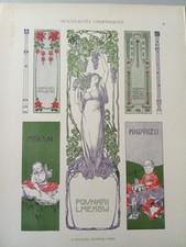 Litografia art nouveau liberty - art,
