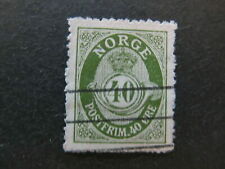 A5P18F48 Norway 1910-29 Redrawn 40o Perf 14 1/2x13 1/2 used