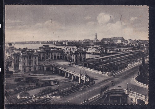 Cartolina genova stazione - cartolina,