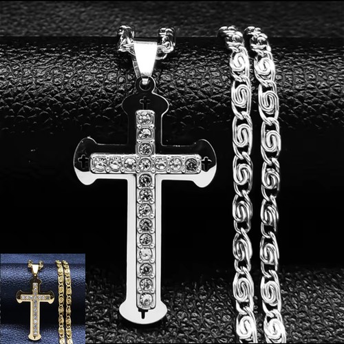 Collana catena acciaio inox - in,