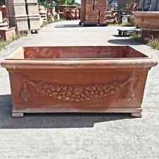 Vaso fioriera cassetta rettangolare in terracotta piedini OMAGGIO resistent Gelo