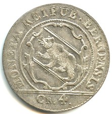 Suisse , Berne , 4 kreutzer 1818 , magnifique n°7105