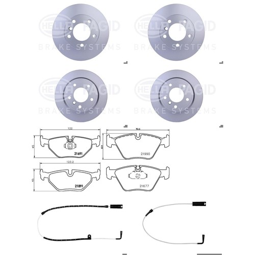 Hella kit dischi freno - hella,