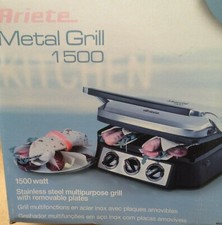 Bistecchiera  Ariete Metal Grill 1500   in  Acciaio Inox Con Piastre Removibili