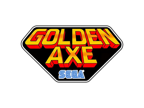 Adesivo golden axe sega side - sega,
