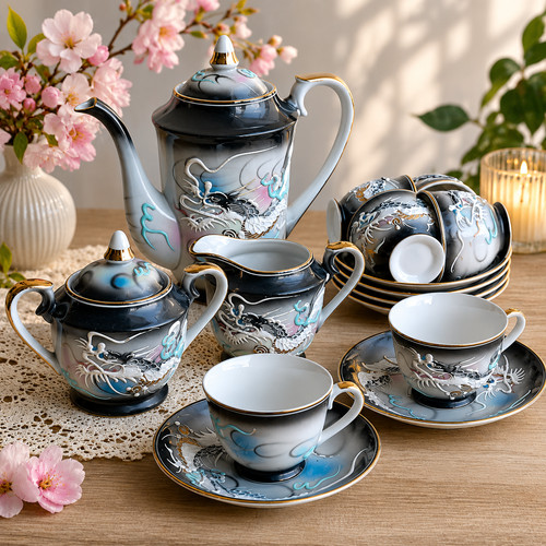Set tè dragon - set, vintage