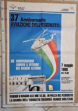 Manifesto Viterbo Aviazione Banda Esercito Militari 1988 Baschi Azzurri 