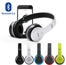 CUFFIE WIRELESS BLUETOOTH PIEGHEVOLI CUFFIA STEREO SMARTPHONE COMPUTER MICROFONO