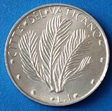 ?? CITTA' DEL VATICANO ?? MONETA COIN 1 LIRA 1971 PAPA PAOLO VI PAULUS VI