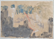 Disegno Astratto Arte Informale Tecnica Mista Scuola Italiana '900 Anni '50-'60