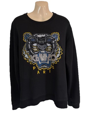 Felpa tigre ricamata - , nera