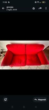 divano letto 2 posti usato Rosso Come Nuovo. Completamente Sfoderabile