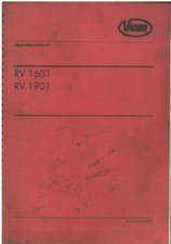 VICON BALLEER RV1601 & RV1901 MANUALE OPERATORE - RV 1601 1901