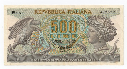 500 lire biglietto aretusa - lire,