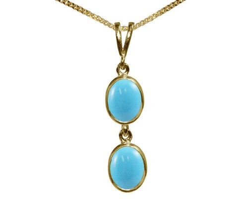 9ct oro giallo turchese - 9ct,