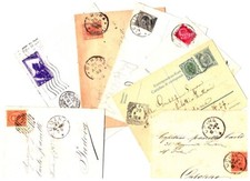 Lotto Friuli 15 vecchi oggetti postali viagg. con annulli friulani - vedi.......