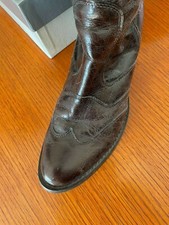 Stivali donna usati in pelle marrone effetto invecchiato n°40