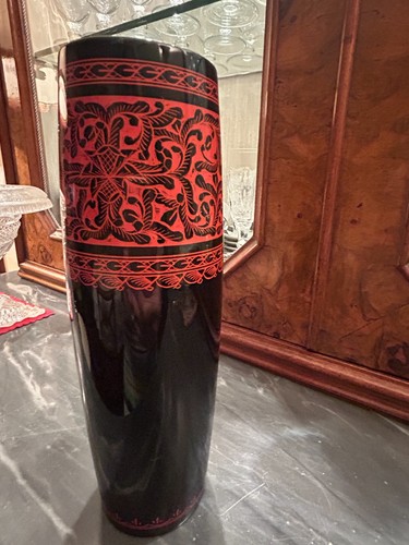 Vaso legno laccato - vaso,