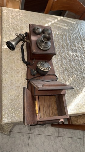 Telefono vintae legno - in,