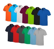 polo uomo FRUIT OF THE LOOM 100% cotone manica corta bottoni PREMIUM 13 colori