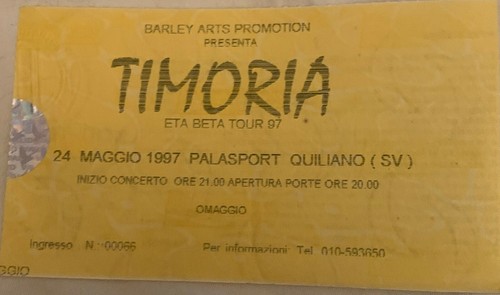 Timoria biglietto concerto - timoria,
