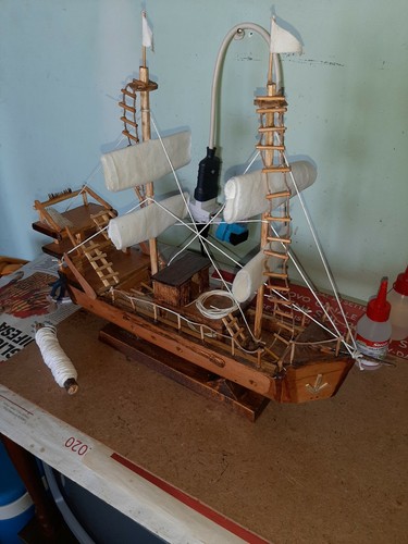 Barca vela legno fatta a - legno,