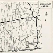 1929 Map BROOKHAVEN - SELDEN -