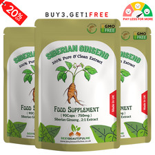 Capsule Di Ginseng Siberiano, 1500Mg - Capsule Vegane - 100% Naturale E Forte