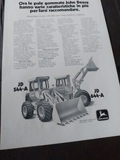 JOHN DEERE JD 544-A JD 644-A PALE RUSPE pubblicità da rivista 20.5x29