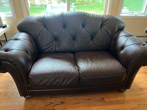 Italian leather brown natuzzi - leather,