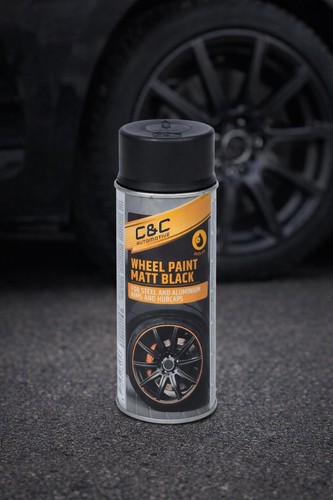 Vernice spray cerchi auto nero - spray,