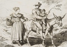 B. PINELLI (1781-1835), Costumi di Civita Castellana, 1819, acquaforte romantica