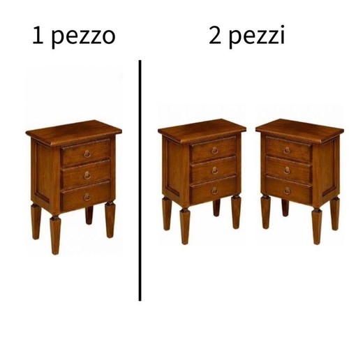 Comodino spillo legno noce - comodino, in