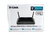 D-Link wireless WiFi N300 ADSL 2+ modem router DSL-2750 B nero