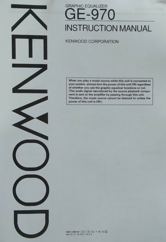 Kenwood 970 equalizzatore - kenwood,