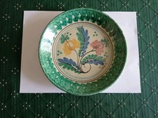 Vintage Caltagirone Ceramica Piatto Dolce Centrotavola Fiore Maiolica Siciliana