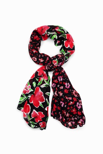 Foulard floreale rettangolare - foulard,